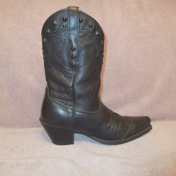 Ariat Womens Dixie Leather Cowboy Boots Size 7.5 Studs Mid-Calf Western Baddie - Picture 2 of 13